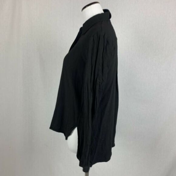 Tibi black button down long sleeve blouse size Medium - Picture 5 of 6